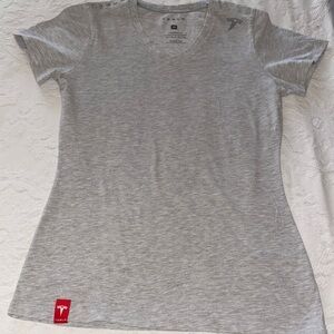 Gently Loved Tesla Heather Gray V-Neck Tee